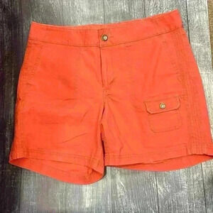Dockers Chino Shorts Women 6 Red Cotton Stretch Outdoor Casual Ladies